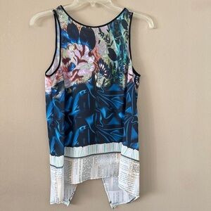 NWT Clover Canyon Blue James Joyce Top Size S